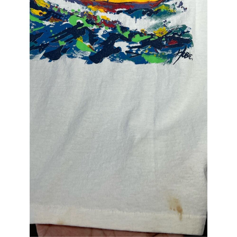 Vintage 90s Hobie Surf Painted Sailboat Tee - Picture 7 of 7